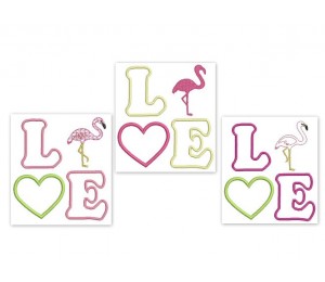 Stickdatei - Love Flamingo